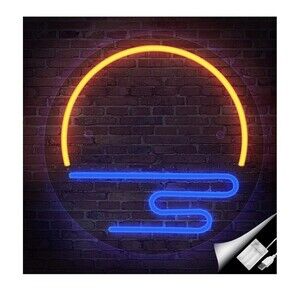 Sunset Sunrise Neon Signs Wall Decor Sea Wave LED Neon Sign Aesthetic Room NEW!!